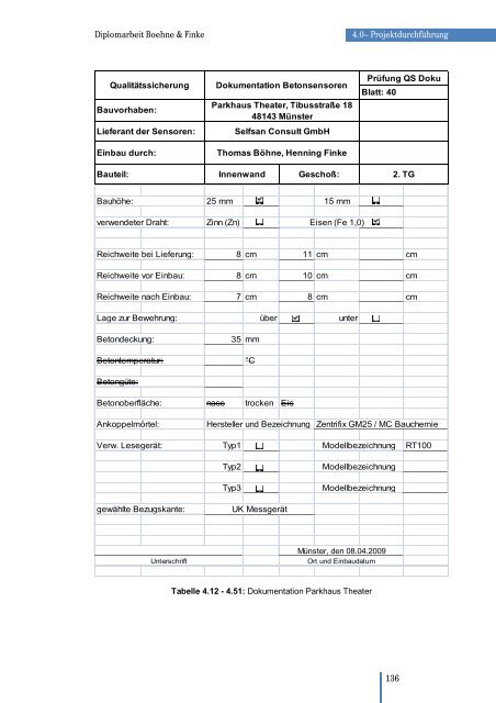 Diplomarbeit Bauingenieurwesen FH Münster Monitoring ... - ARCON