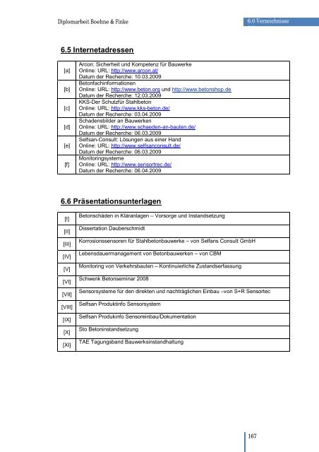 Diplomarbeit Bauingenieurwesen FH Münster Monitoring ... - ARCON