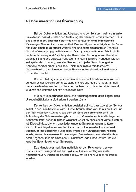 Diplomarbeit Bauingenieurwesen FH Münster Monitoring ... - ARCON