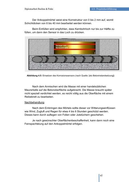 Diplomarbeit Bauingenieurwesen FH Münster Monitoring ... - ARCON