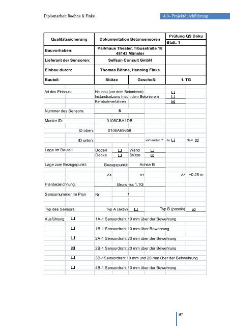 Diplomarbeit Bauingenieurwesen FH Münster Monitoring ... - ARCON