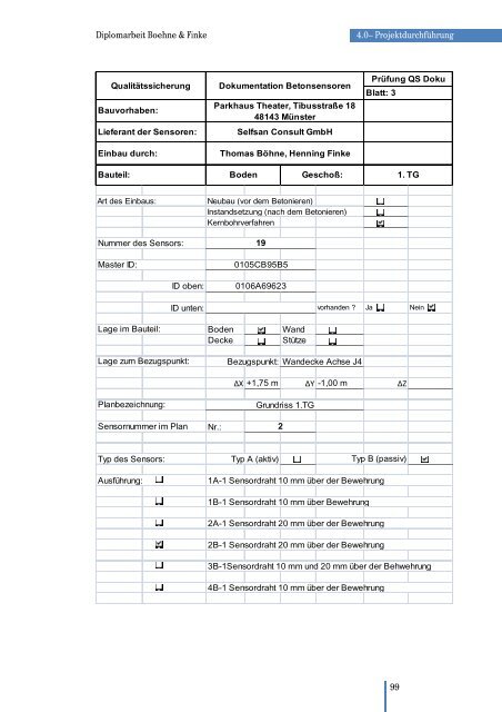 Diplomarbeit Bauingenieurwesen FH Münster Monitoring ... - ARCON