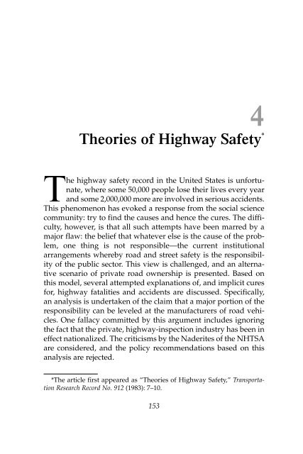 The Privatization of Roads and Highways - Ludwig von Mises Institute