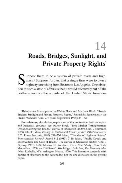 The Privatization of Roads and Highways - Ludwig von Mises Institute