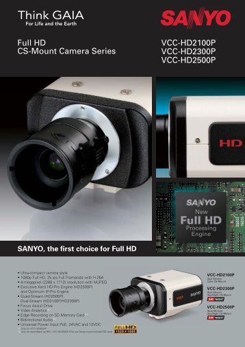 Sanyo Full HD CS-Mount Camera - IRIS CCTV