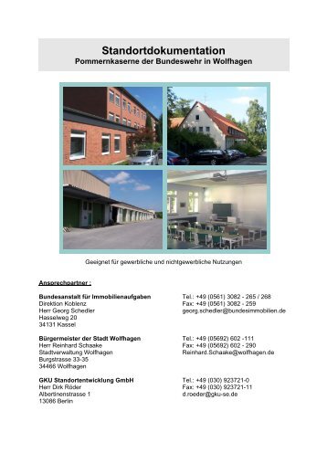Standortdokumentation Pommernkaserne - Stadt Wolfhagen