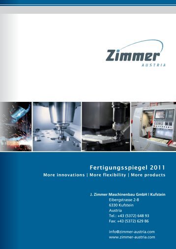 Fertigungsspiegel 2011 - J. Zimmer Maschinenbau GmbH