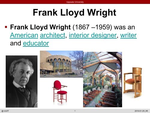 Frank Lloyd Wright - Department of Information Technology