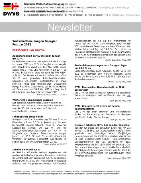 Newsletter Februar 2012 - DWVG