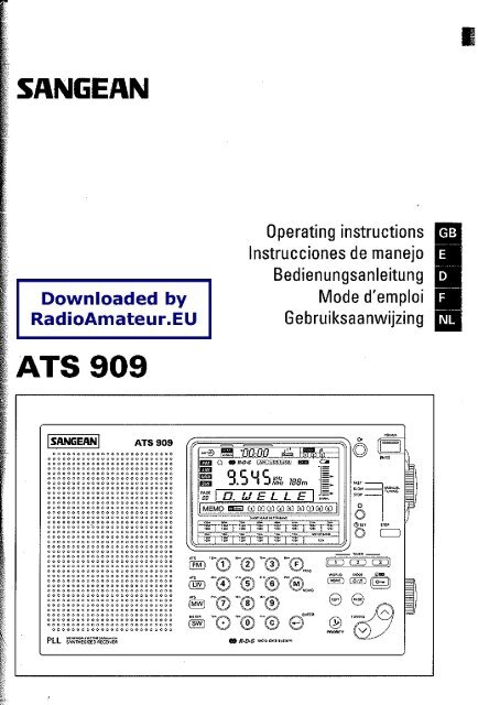 Sangean ATS-909 user manual - RadioManual.eu