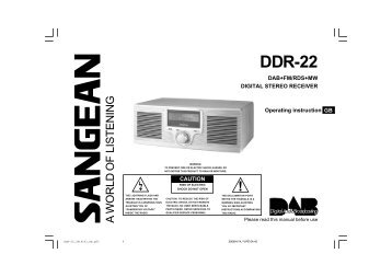 Sangean DDR-22 + DDR-222 manual - Thiecom