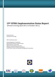 19th EPIRA Implementation Status Report - DOE