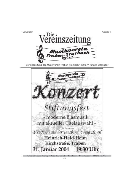 Ausgabe 6 Januar 2004 - Musikverein Traben-Trarbach 1900 e.V.