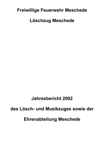 Freiwillige Feuerwehr Meschede - Freiwillige Feuerwehr der Stadt ...