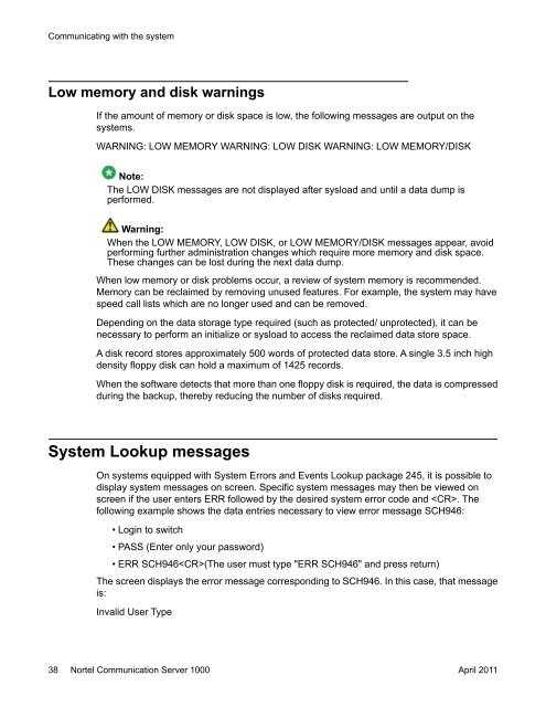 CS1000 Software Input Output Reference - BT Business