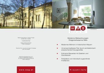Projekt-Info - WAG Wohnungsanlagen Ges.mbH