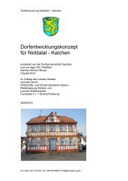 Dorfentwicklungskonzept für Niddatal - Kaichen - Stadt Niddatal