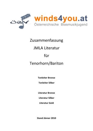 JMLA Silber - Tonleitern Tenorhorn - Österreichische Blasmusikjugend