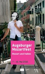 Augsburger Mozartfest - European Mozart Ways