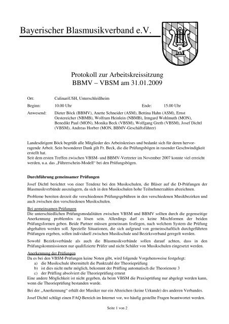 Bayerischer Blasmusikverband e.V. - Verband Bayerischer Sing