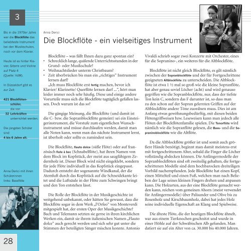 Zeitung der Clara Schumann Musikschule - Margret von Conta