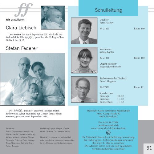 Zeitung der Clara Schumann Musikschule - Margret von Conta