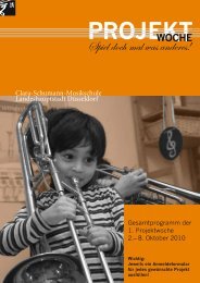 Zeitung der Clara schumann Musikschule - Margret von Conta