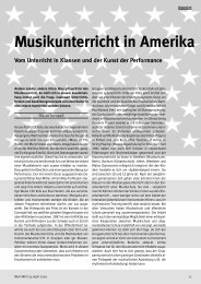 Musikunterricht in Amerika - MuV.ch