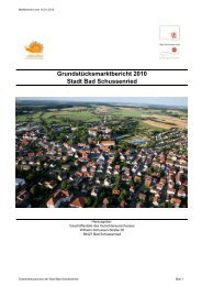 Grundstücksmarktbericht 2010 Stadt Bad Schussenried