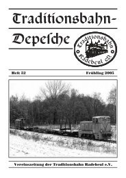 Heft 52 – Frühling 2005 - Traditionsbahn Radebeul eV