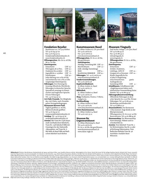 Das neuste Heft als PDF-Datei - Artinside - Das Museumsmagazin ...