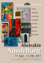 Pressemitteilung zur Ausstellung - Künstlerbund Stuttgart