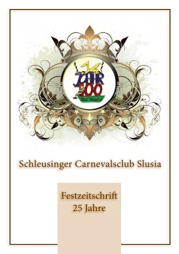 Schleusinger Carnevalsclub Slusia Festzeitschrift 25 Jahre