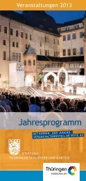 Jahresprogramm - Stiftung Thüringer Schlösser und Gärten