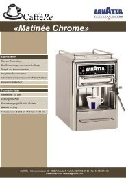 Matinée Chrome - CaffèRe - Lavazza Espresso Point-Vertretung