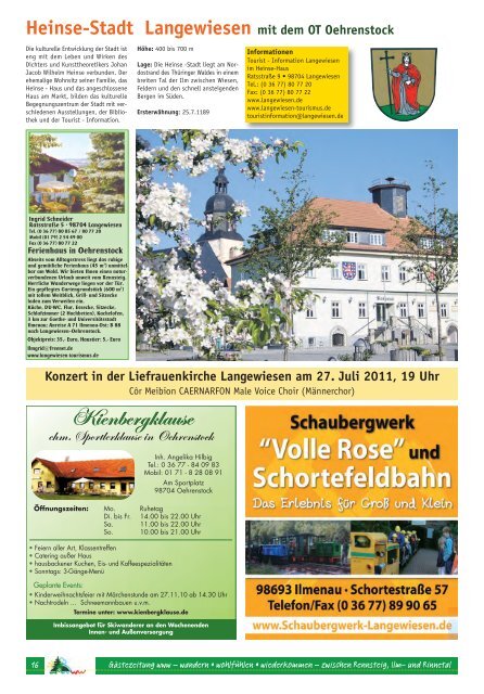 Gästezeitung - bei der Verwaltungsgemeinschaft Langer Berg