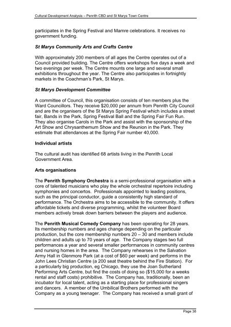 Cultural Development Analysis - Penrith City Council - NSW ...