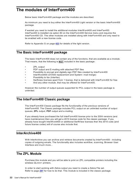 InterForm Manual - System & Method