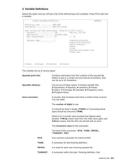 InterForm Manual - System & Method