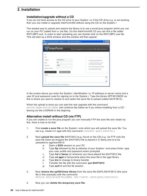 InterForm Manual - System & Method