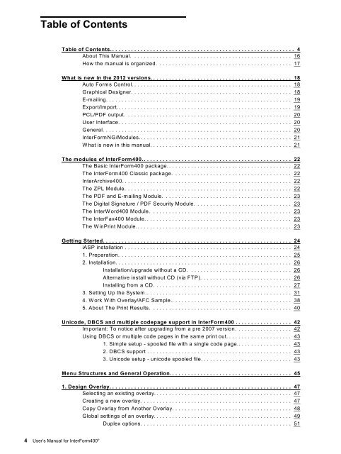 InterForm Manual - System & Method