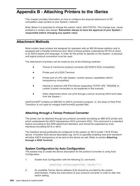 InterForm Manual - System & Method