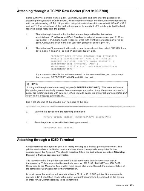 InterForm Manual - System & Method