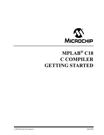 mplab c18 c compiler getting started - Computer & Information Science