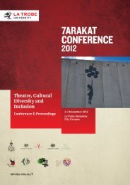 7arakat ConferenCe e-ProCeeDInGS - La Trobe University