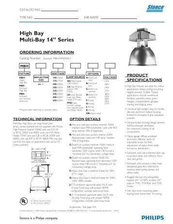High Bay Multi-Bay 14” Series - Crescent/Stonco