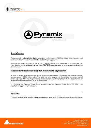 Pyramix 5.1 SP3 Release Notes - Merging Technologies