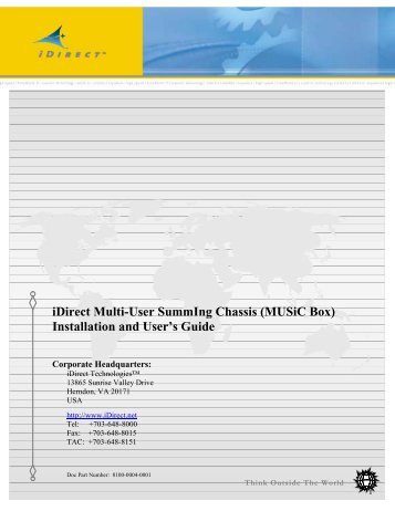 iDirect Multi-User SummIng Chassis (MUSiC Box)