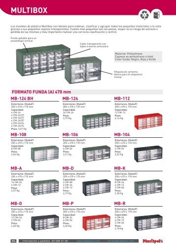 muebles multibox con cajones transparentes - PLASTIPOL