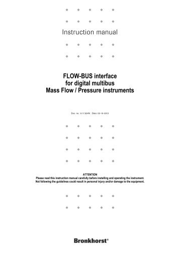 FLOW-BUS manual - Bronkhorst High-Tech B.V.